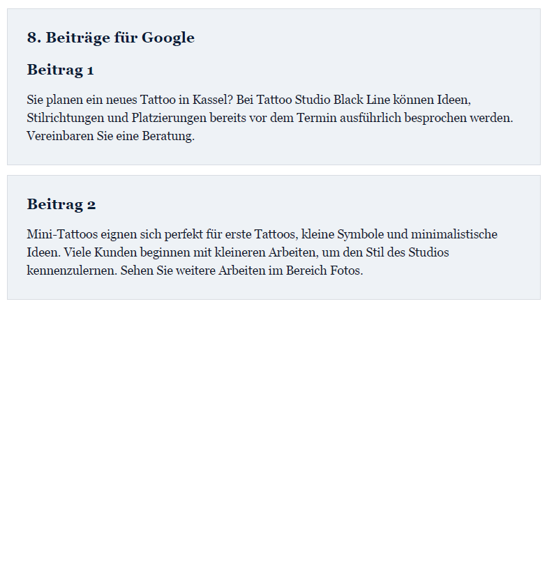Google Business posts preview