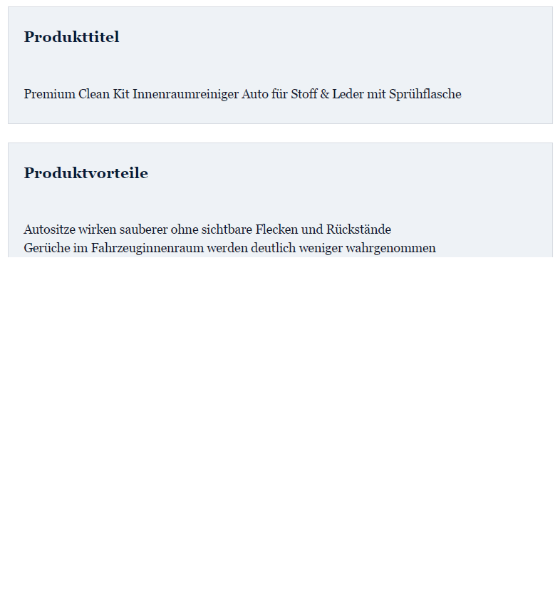 Vorschau der Produktvorteile