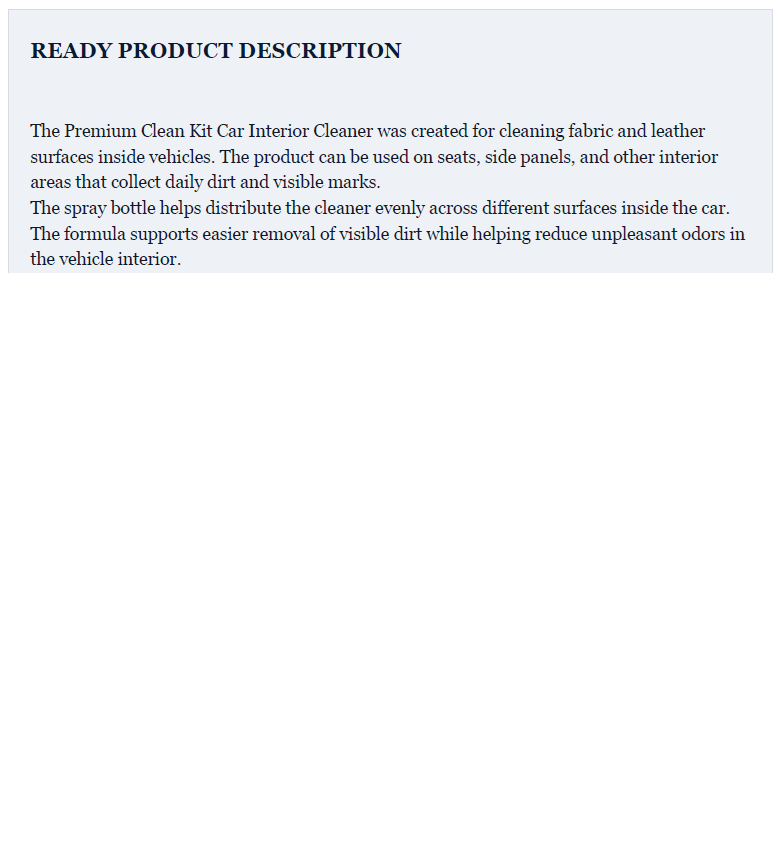 Product description preview